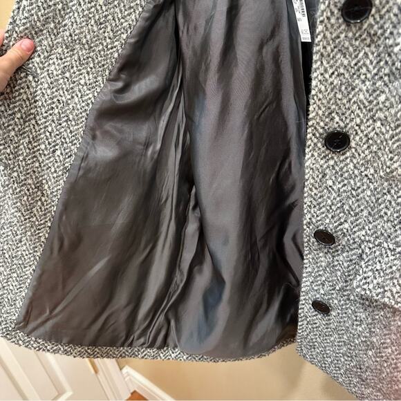 NWT Madewell Gray Herringbone Alpaca Wool Italian Fabric Coat Jacket Medium - Picture 10 of 16